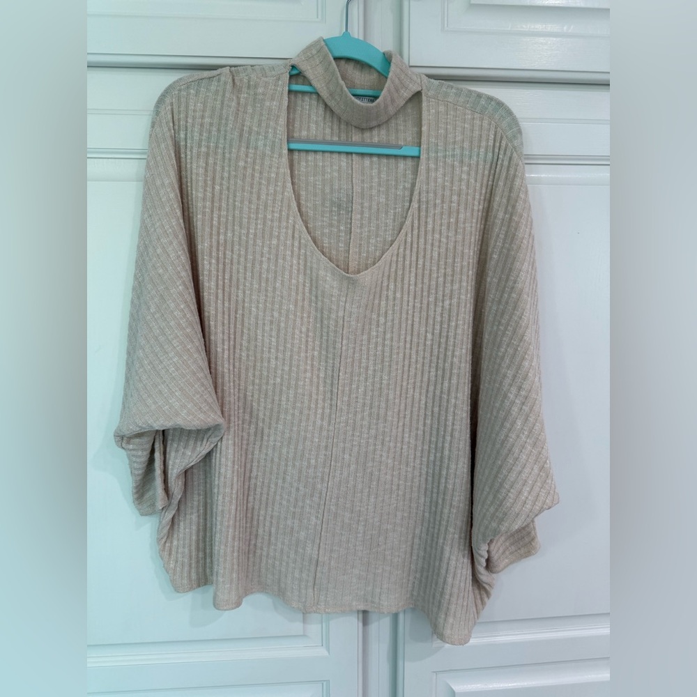 Urban Outfitters Cream Choker Cut Out Sweater
